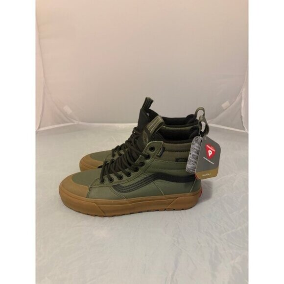 Vans off the wall green brown SK8-Hi boots MTE cold weather men’s sz 7.5 507698 main image 6